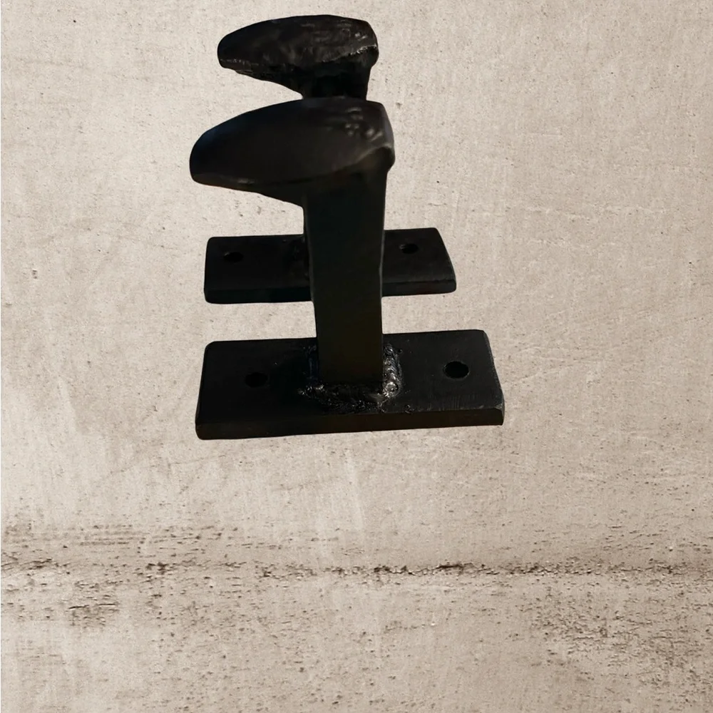 Industrial Railroad Spike Black Metal Wall Hook